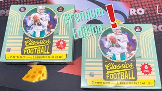 2021 Classics Football Premium Edition Hobby Box (2) - 2 Autos Per Box! Great Looking Cards!