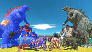 Godzilla 2014 Random Team 1 vs Superman Itself - Animal Revolt Battle Simulator