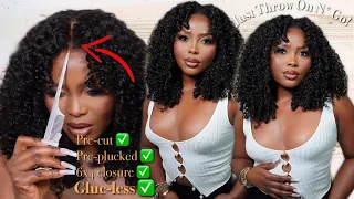 NEW* Pre Cut + Pre Plucked Beginner Friendly Wig Install | No Baby Hair| Kinky Curly | Curlyme Hair