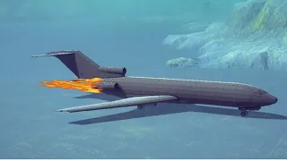 Boeing 727 crashes into mountains - Besiege