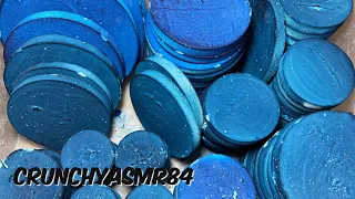 70+ Blue Circle Gym Chalk Crush | Sleep Aid | Oddly Satisfying | ASMR
