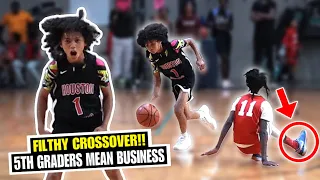 4th Grader Jace Vanderbilt Serves MEAN CROSSOVER During Rival Game!! Houston Hoops vs Pro Skills…