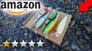 I Bought The WORST RATED Amazon Fishing Lures