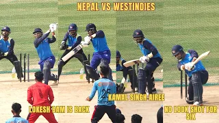 Nepal Cricket Team Training for T20 with West Indies| Lokesh Bam is Back| Pritish No Look Shot for 6