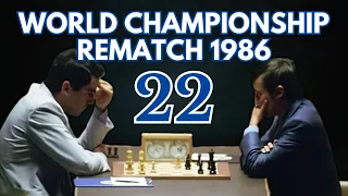 Garry Kasparov vs Anatoly Karpov | World Championship Rematch 1986 | Round 22