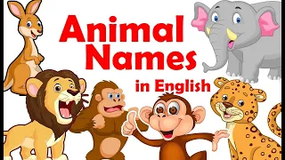 ANIMALS NAMES FOR KIDS | ANIMALS NAMES FLASHCARDS FOR TODDLERS