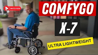 ComfyGo X-7 Ultra Lightweight Electric Wheelchair [2024]