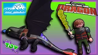 PLAYMOBIL DREAMWORKS DRAGONS! | Toothless and Hiccup Set Review | Bin's Toy Bin