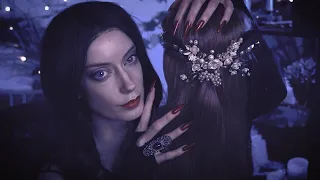 ASMR Morticia Addams Styles Your Hair AGAIN 🌹🕷 (Hair Brushing, Personal Attention)