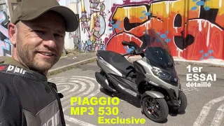 Essai Piaggio MP3 530 2022 Exclusive : Le top du tricycle ?