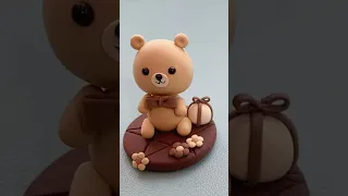 Make bear with fondant or air dry clay polymer clay tutorial