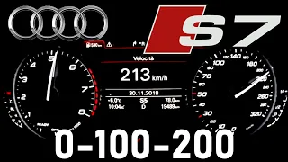 420 HP V8 Audi S7 4.0 tfsi 2014 ACCELERATION 0-100 KM/H & 0- 200 KM/H