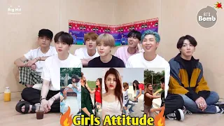 BTS Reaction to Girls attitude | Girls power | Indian Tiktok | PeachyGlosss