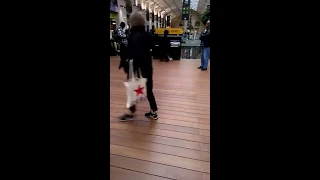 Passenger Impressively sings , live surprise at Saint Lazare Station! at Train Terminal in Paris