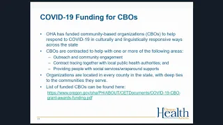 OHA COVID-19 Healthcare Provider Webinar, Sept. 3, 2020