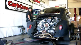 Supercharged VW Beetle doing Dyno Pulls with an AMR500