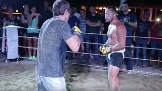 WILD Russian BEAR vs MMA Fighter !!! Good Fight !!!