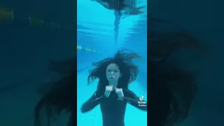 Chinese girl underwater