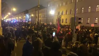 Mass demonstration in Munich, Germany