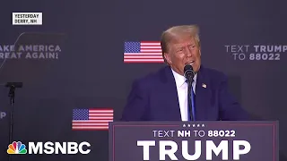 Trump blames Biden for Israel-Hamas war in unfocused, angry speech