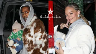 Rihanna & ASAP Rocky Cradle Newborn Son Riot Rose and RZA While In Aspen Colorado