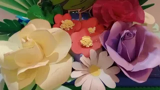 flores con papel fácil sin moldes