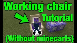 How to make a working chair on minecraft pe / mcpe ( without minecarts )