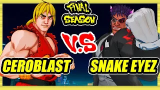 SFV CE 🔥 Ceroblast (Ken) vs Snake Eyes (Kage) 🔥 Ranked Set 🔥 Street Fighter 5