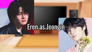 Attack on Titan react to Eren as Jeongin (AU DESCRIPTION)