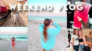 WEEKEND VLOG| grwm, skincare, sunsets, stabucks, mall!