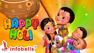 Holi Ka Tyohaar Hai Aaya, Rang Birangi Khushiyaan Laaya | Hindi Rhymes for Children | infobells