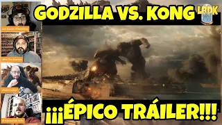 ¡NECESITO VERLA YA! 😱 Reaccionando al tráiler de GODZILLA VS. KONG con colegas