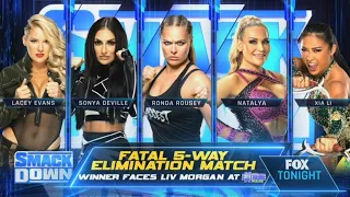 Fatal 5-Way Elimination Match - Winner Faces Liv Morgan at Extreme Rules (Full Segment)