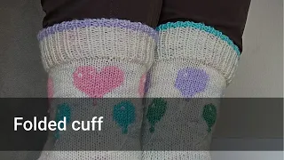 Wonderful Things Socks - How to make a folded cuff with trim