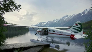 Floatplane in BC's South Chilcotin Mountains