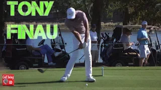 TONY FINAU SLOW MOTION FACE ON DRIVER GOLF SWING 1080 HD