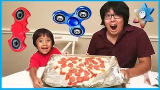 DIY GIANT FIDGET SPINNER PIZZA and Fidget Spinners Collections