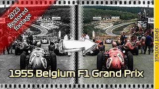 [HD Color] 1955 Belgian F1 Grand Prix at  Spa Francorchamps - Race + Documentary [4k 50fps]