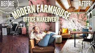 *Beautiful* Modern Farmhouse Office Makeover - PART 2 | Home Made Home | DIY Danie ✨