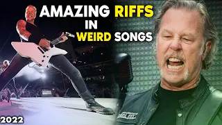 TOP 10 James Hetfield Amazing Riffs in Weird Songs 2022