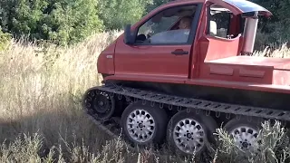 Гусеничный вездеход Тандем Трак. Crawler all-terrain vehicle Tandem Truck