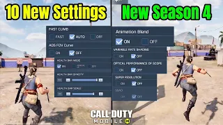 10 New Settings Fully Explained in Call Of Duty Mobile Season 4 | 10 New Settings In Codm Season 4