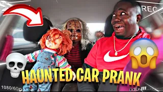 HAUNTED CAR PRANK ON HUSBAND.. *HILARIOUS*