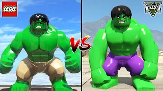 REAL LEGO HULK VS GTA 5 LEGO HULK - WHO IS BEST?