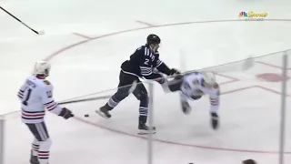 Brendan Smith Hits Lukas Reichel After The Whistle