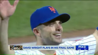 David Wright walks off to long ovation in farewell game with Mets