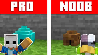 NOOB vs PRO: GÜVENLİKLİ MİNİK EV YAPI KAPIŞMASI! - Minecraft