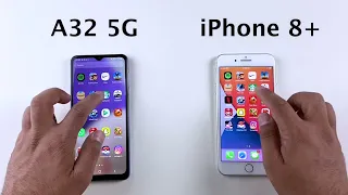 Galaxy A32 5G vs iPhone 8 Plus speed test