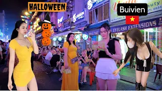 Exciting Halloween night on the weekend at Bui Vien walking street, Saigon, Ho Chi Minh City