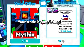 OMG👀!!! 🔥🔥🔥 THE STUPIDERST TRADE ON Corrupted Cameraman🔥🔥🔥 - Toilet Tower Defense EPISODE 70